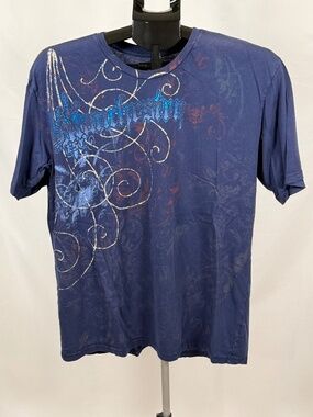 Vintage Manchester Ltd XL Y2K Gothic Ornate Graphic Tee Made USA
